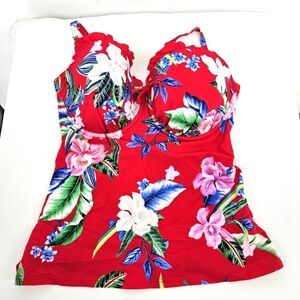 Women's Pour Moi 14111 Miami Brights Underwire Tankin swim set 34FF/XL